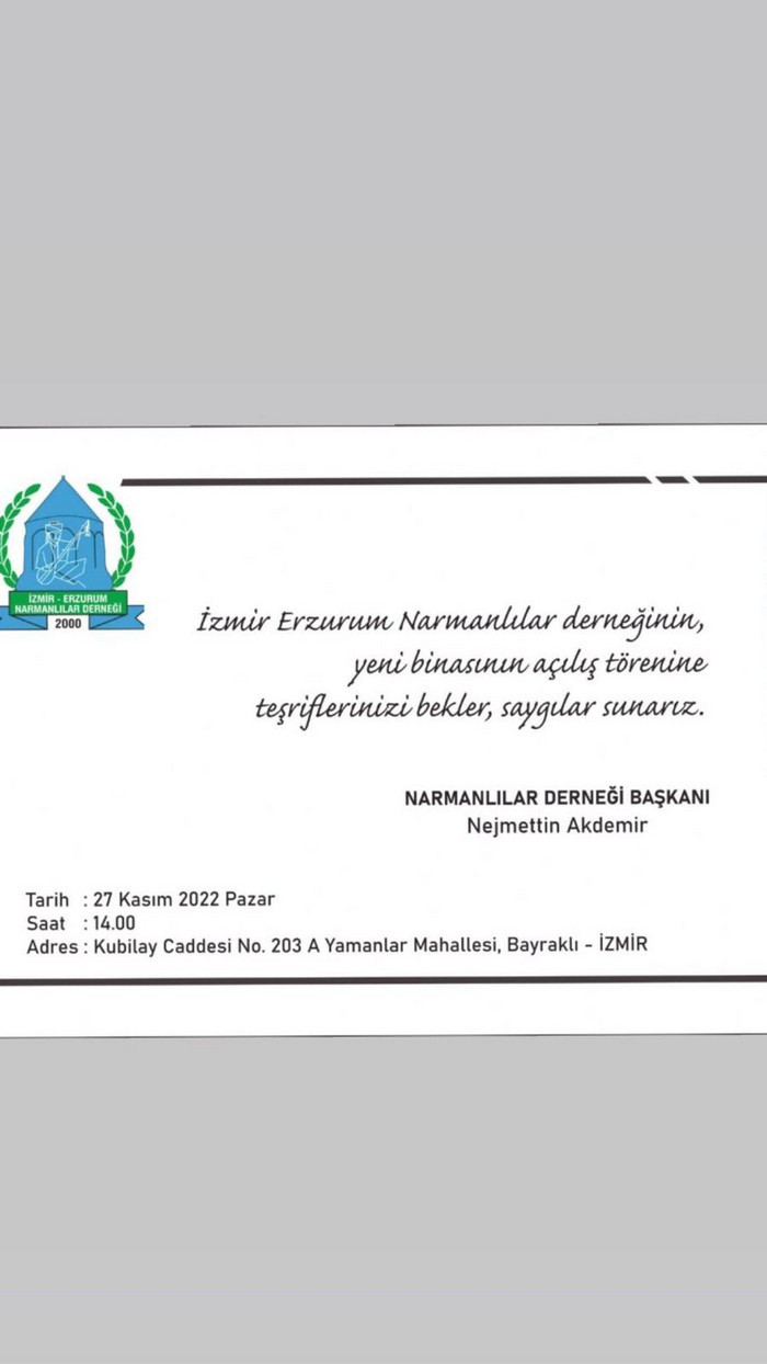 Narmanlılar Derneği Açılışı(27.11.2022)